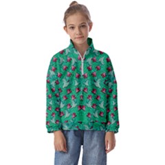 Beautiful Tropical Orchids Blooming Over Earth In Peace Kids  Half Zip Hoodie