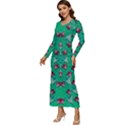 Beautiful Tropical Orchids Blooming Over Earth In Peace Long Sleeve Velour Longline Maxi Dress View2