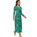 Beautiful Tropical Orchids Blooming Over Earth In Peace Long Sleeve Velour Longline Maxi Dress View3