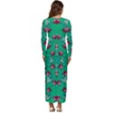 Beautiful Tropical Orchids Blooming Over Earth In Peace Long Sleeve Velour Longline Maxi Dress View4