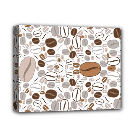 Brown Coffee Beans Pattern Deluxe Canvas 14  X 11  (stretched)