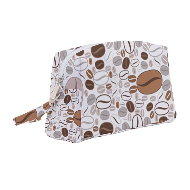 Brown Coffee Beans Pattern Wristlet Pouch Bag (Medium)