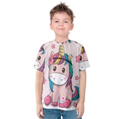 Cartoon Unicorn Fantasy Kids  Cotton Tee