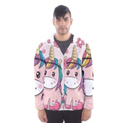 Cartoon Unicorn Fantasy Men s Hooded Windbreaker by Jancukart