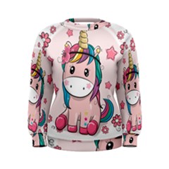 Cartoon Unicorn Fantasy Women s Sweatshirt