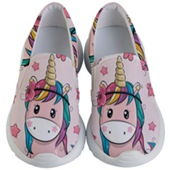 Cartoon Unicorn Fantasy Kids Lightweight Slip Ons