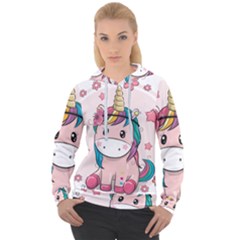 Cartoon Unicorn Fantasy Women s Overhead Hoodie