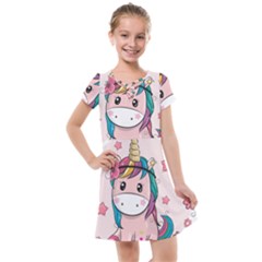 Cartoon Unicorn Fantasy Kids  Cross Web Dress