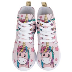 Cartoon Unicorn Fantasy Women s Lightweight High Top Sneakers