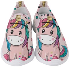 Cartoon Unicorn Fantasy Kids  Slip On Sneakers by Jancukart