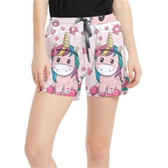 Cartoon Unicorn Fantasy Women s Runner Shorts by Jancukart