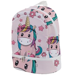 Cartoon Unicorn Fantasy Zip Bottom Backpack