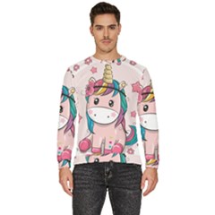 Cartoon Unicorn Fantasy Men s Fleece Sweatshirt by Jancukart