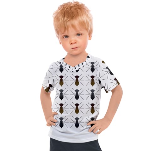 Ant Insect Pattern Cartoon Ants Kids  Sports Tee by Ravend