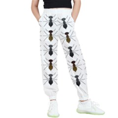 Ant Insect Pattern Cartoon Ants Kids  Elastic Waist Pants by Ravend