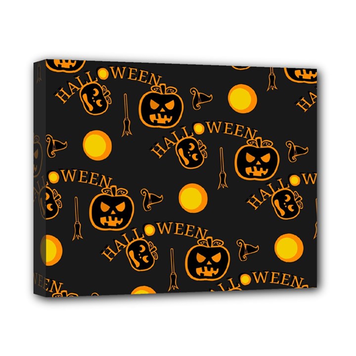 Halloween Background Pattern Canvas 10  x 8  (Stretched)