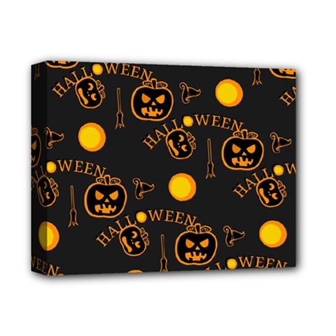 Halloween Background Pattern Deluxe Canvas 14  X 11  (stretched) by Ravend