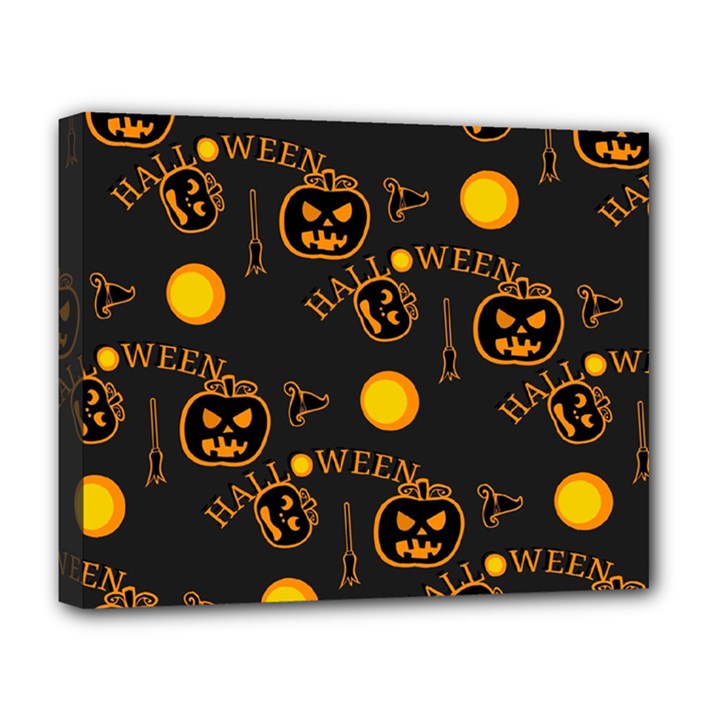 Halloween Background Pattern Deluxe Canvas 20  x 16  (Stretched)