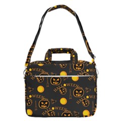 Halloween Background Pattern Macbook Pro 16  Shoulder Laptop Bag by Ravend