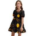 Halloween Background Pattern Kids  Short Sleeve Dolly Dress View2