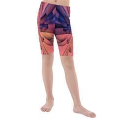 Pattern Colorful Background Abstarct Kids  Mid Length Swim Shorts by Ravend