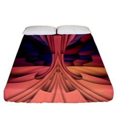 Pattern Colorful Background Abstarct Fitted Sheet (king Size) by Ravend