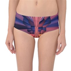 Pattern Colorful Background Abstarct Mid-waist Bikini Bottoms by Ravend