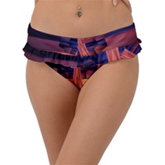 Pattern Colorful Background Abstarct Frill Bikini Bottom by Ravend