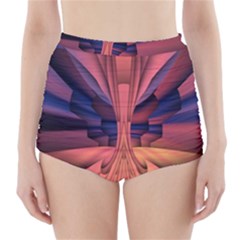 Pattern Colorful Background Abstarct High-waisted Bikini Bottoms by Ravend