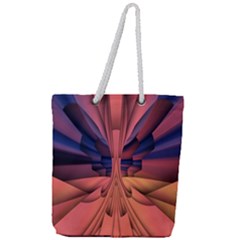 Pattern Colorful Background Abstarct Full Print Rope Handle Tote (large) by Ravend