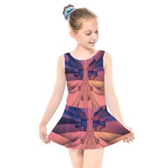 Pattern Colorful Background Abstarct Kids  Skater Dress Swimsuit by Ravend