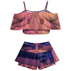 Pattern Colorful Background Abstarct Kids  Off Shoulder Skirt Bikini by Ravend