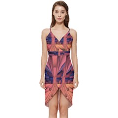 Pattern Colorful Background Abstarct Wrap Frill Dress by Ravend