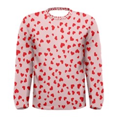 Hearts Valentine Heart Pattern Men s Long Sleeve Tee by Ravend