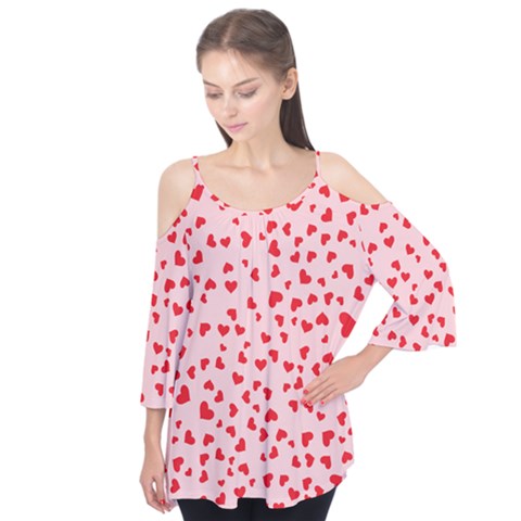 Hearts Valentine Heart Pattern Flutter Tees by Ravend