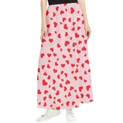 Hearts Valentine Heart Pattern Maxi Chiffon Skirt by Ravend