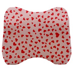 Hearts Valentine Heart Pattern Velour Head Support Cushion by Ravend