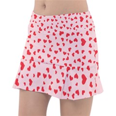 Hearts Valentine Heart Pattern Classic Tennis Skirt by Ravend