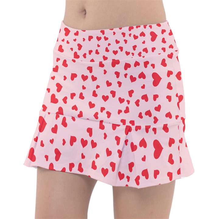 Hearts Valentine Heart Pattern Classic Tennis Skirt