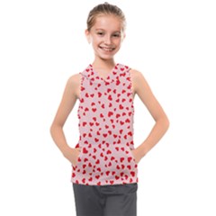 Hearts Valentine Heart Pattern Kids  Sleeveless Hoodie by Ravend