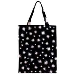 Pattern Girly Diamond Princess Zipper Classic Tote Bag by Ravend