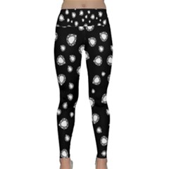 Pattern Girly Diamond Princess Lightweight Velour Classic Yoga Leggings by Ravend