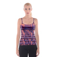 Abstract Pattern Colorful Background Spaghetti Strap Top by Ravend