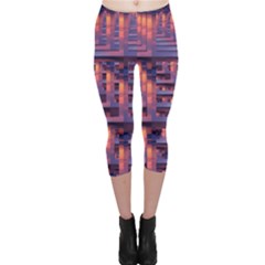 Abstract Pattern Colorful Background Capri Leggings  by Ravend