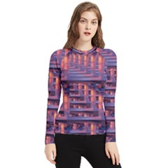 Abstract Pattern Colorful Background Women s Long Sleeve Rash Guard by Ravend