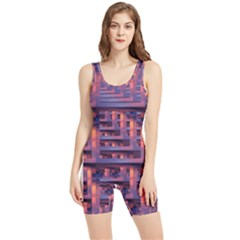 Abstract Pattern Colorful Background Women s Wrestling Singlet by Ravend