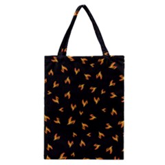 Pattern Flame Black Background Classic Tote Bag by Ravend