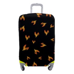 Pattern Flame Black Background Luggage Cover (small) by Ravend