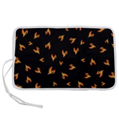 Pattern Flame Black Background Pen Storage Case (s) by Ravend