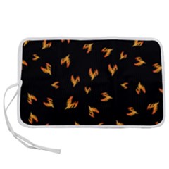 Pattern Flame Black Background Pen Storage Case (m) by Ravend